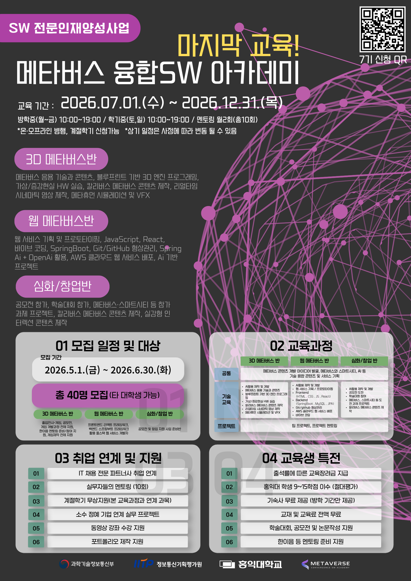 메타버스 융합 SW 아카데미 7기 모집 포스터